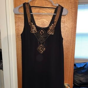 Sequin Detailed Black Dress